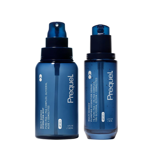Prequel Skin Multi-Quench Hydration Mist + Plumping Hydration Serum Bundle, Facial Mist and Hydrating Serum Set