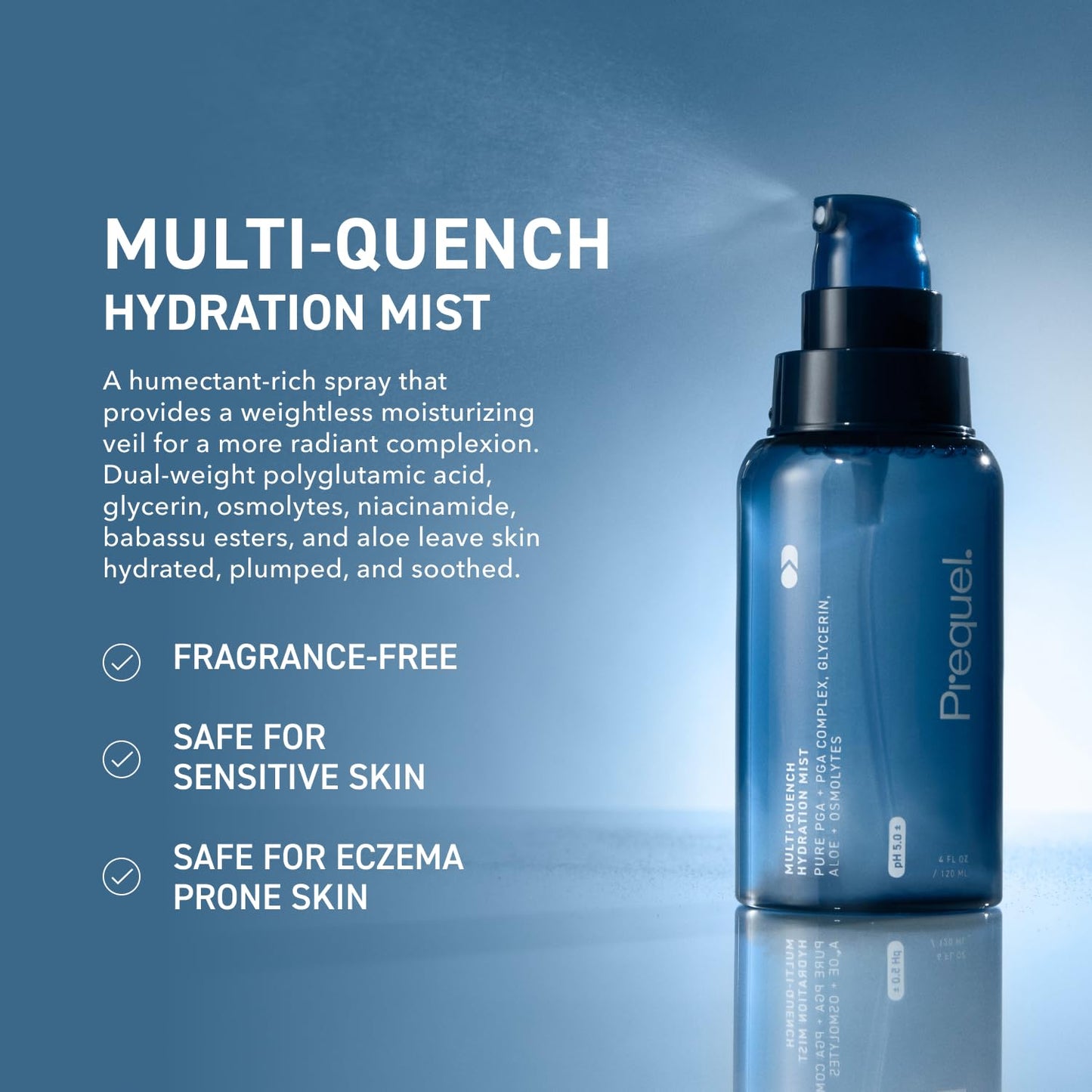 Prequel Skin Multi-Quench Hydration Mist + Plumping Hydration Serum Bundle, Facial Mist and Hydrating Serum Set